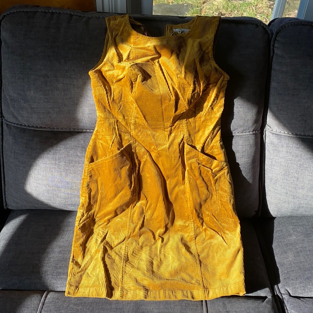 NWT Boden Mustard Corduroy Dress UK6,US2